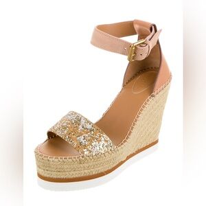 Chloe platform wedge heel